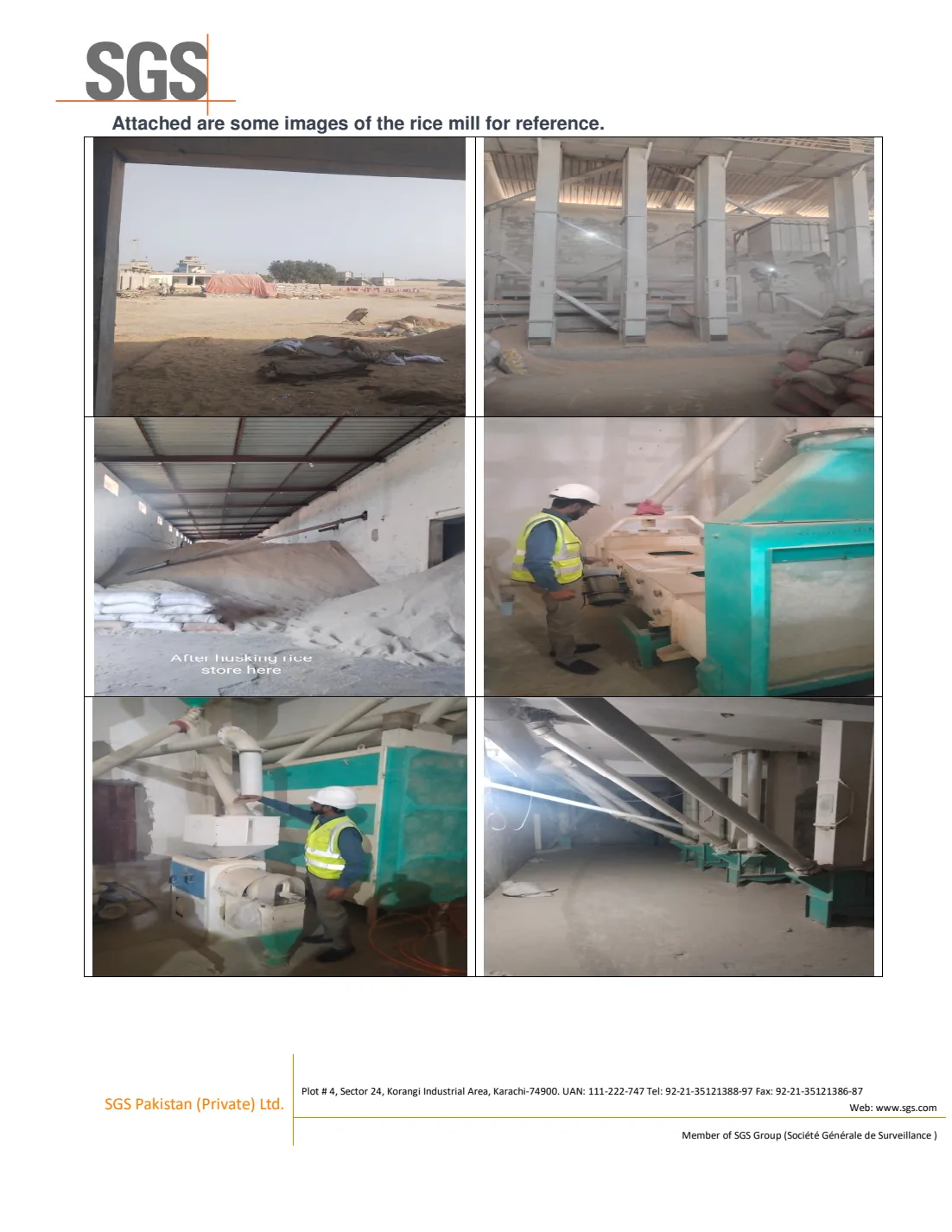 Mill floor machinery and sortex equipment