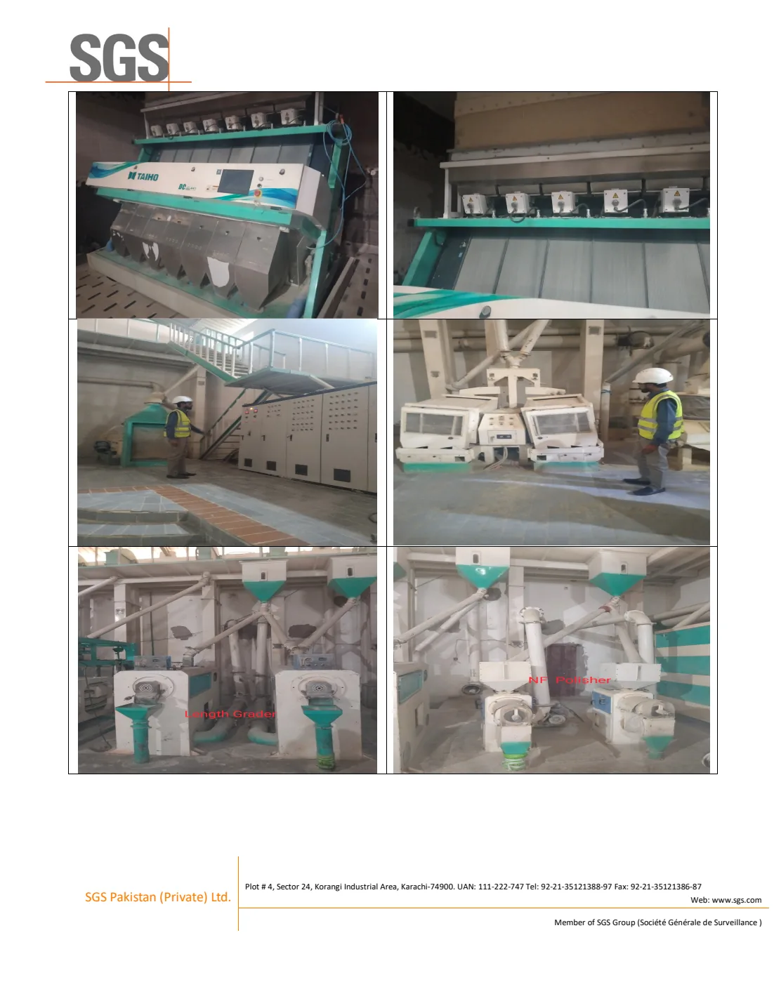 Rice processing line, milling and polishing